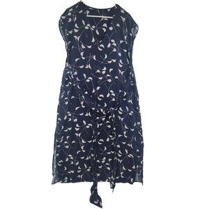 Ann Taylor Women's Sleeveless Midi Dress Dark Blue Size 10